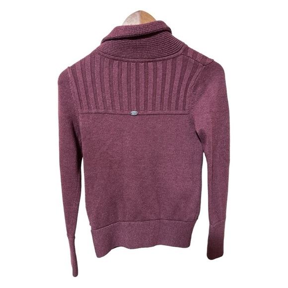 EUC - Athleta Mission Moto Sweater Jacket - size XS in Cherrywood Heather - Picture 3 of 4